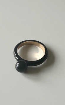  Onyx Sphere Ring