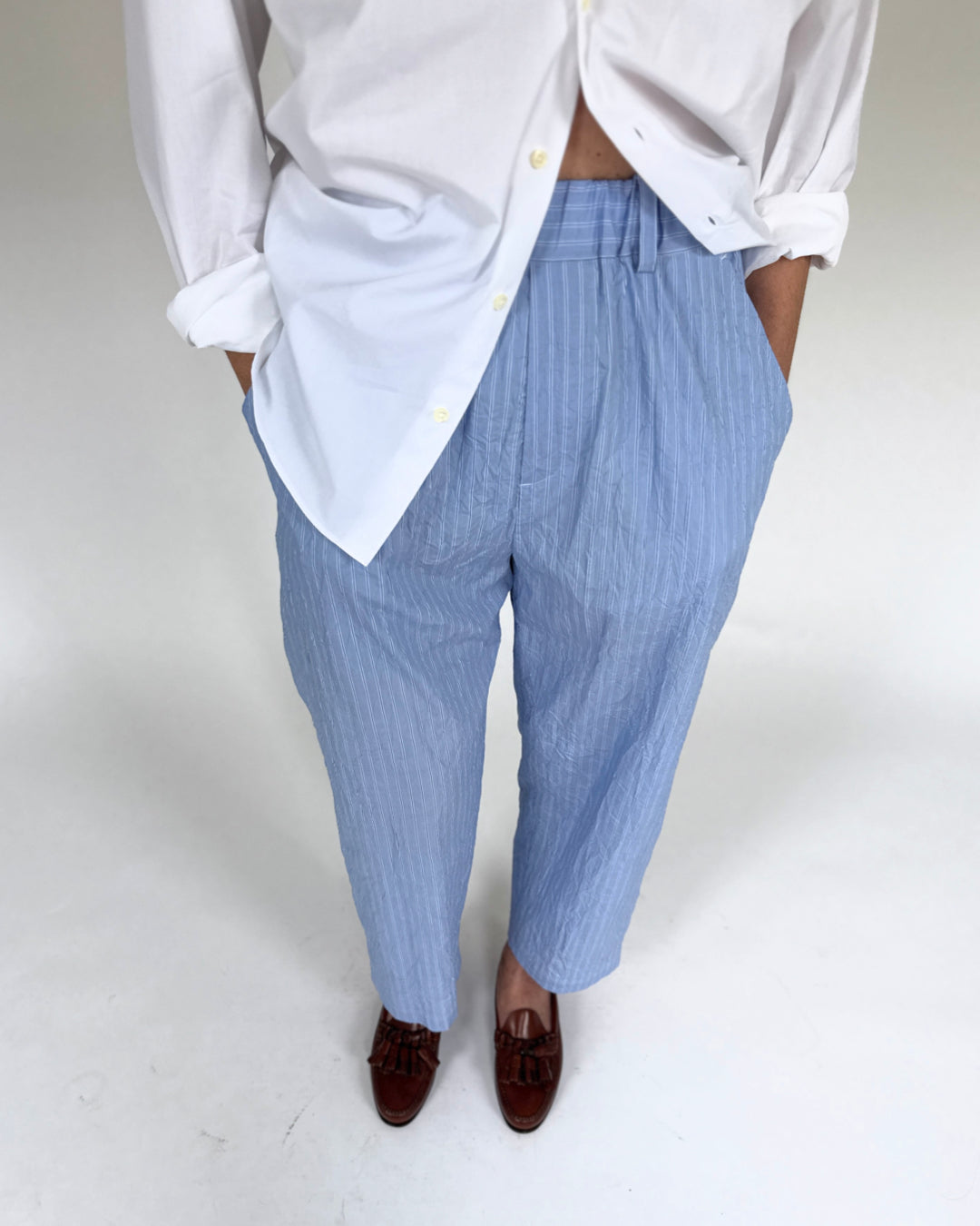 Rito Trouser in Blue Stripe – Superette