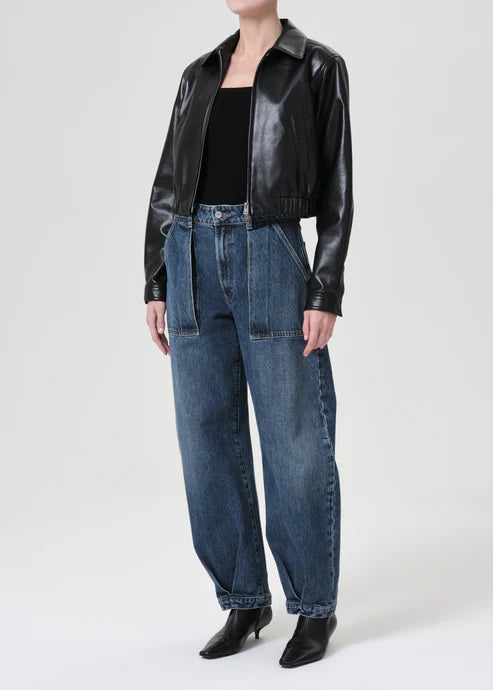 Essie Recycled Cropped Jacket in Black