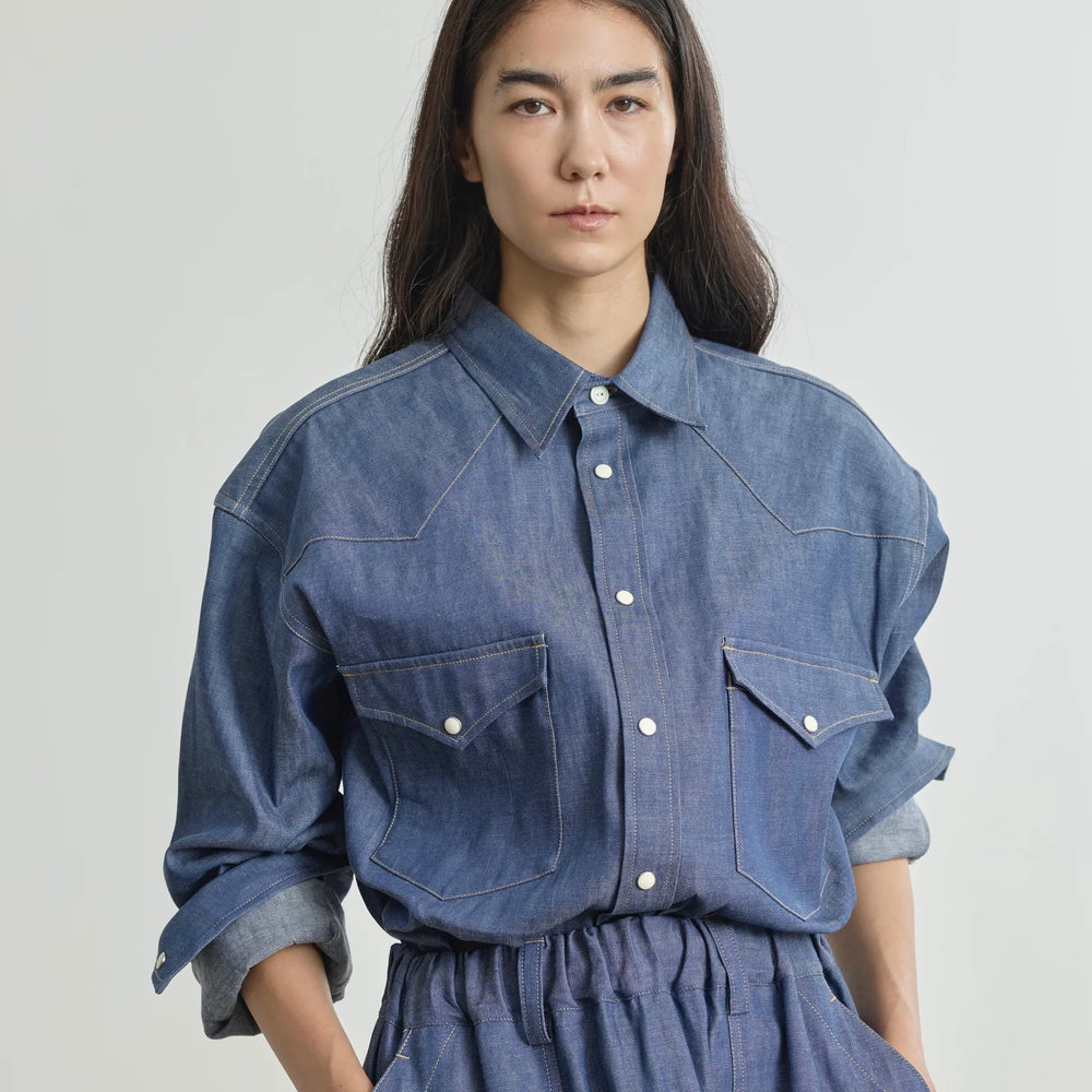 
                  
                    Brenda Shirt in Denim
                  
                