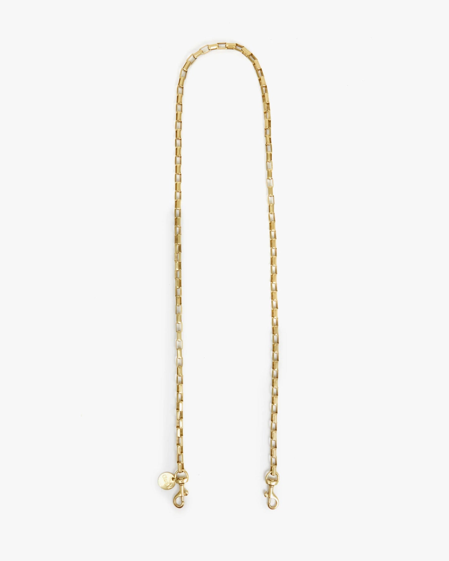 Cross Body Box Chain Strap in Brass