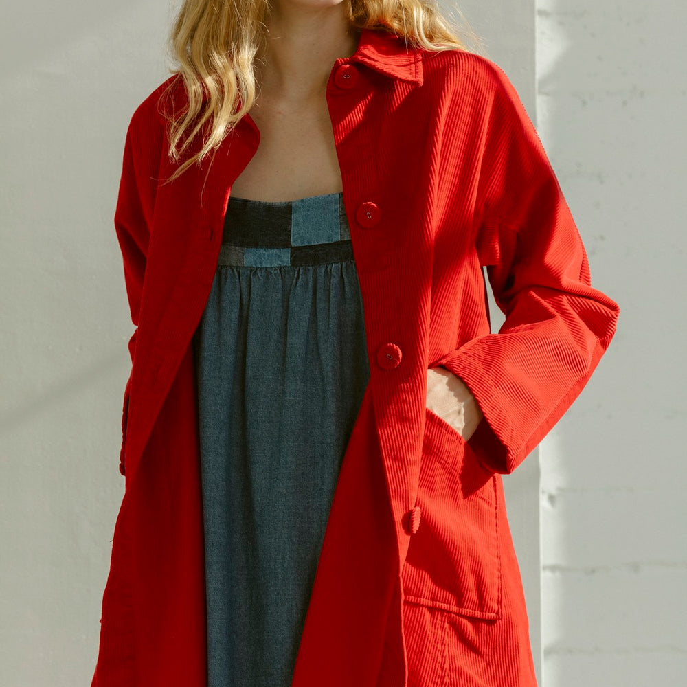 
                  
                    Constance Jacket in Red Corduroy
                  
                