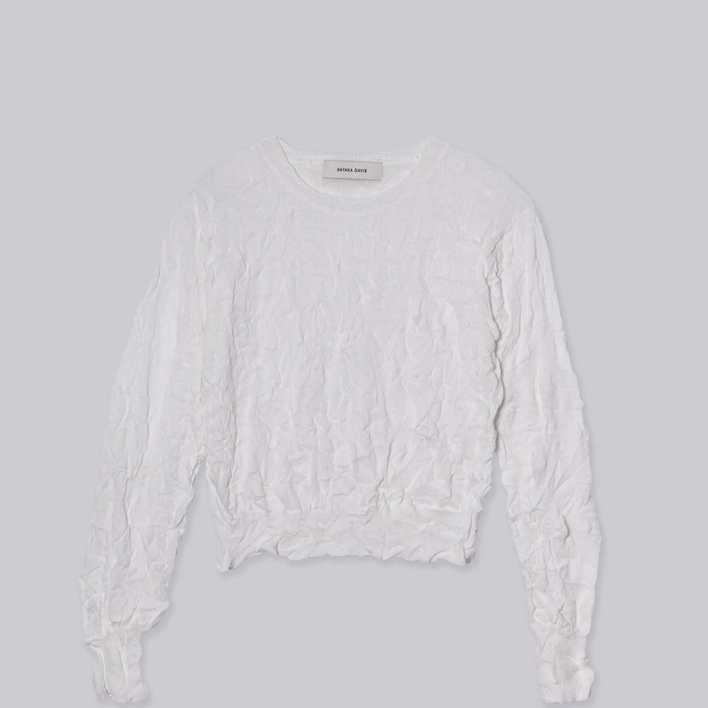 
                  
                    Crinkle Pull Over in White
                  
                