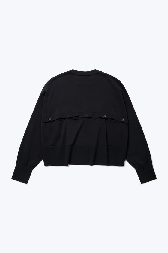 Swerve Keyhole Sweater in Black