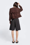 Swerve Keyhole Sweater in Brown
