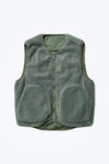 Hearth Shearling Vest in Petrol Green