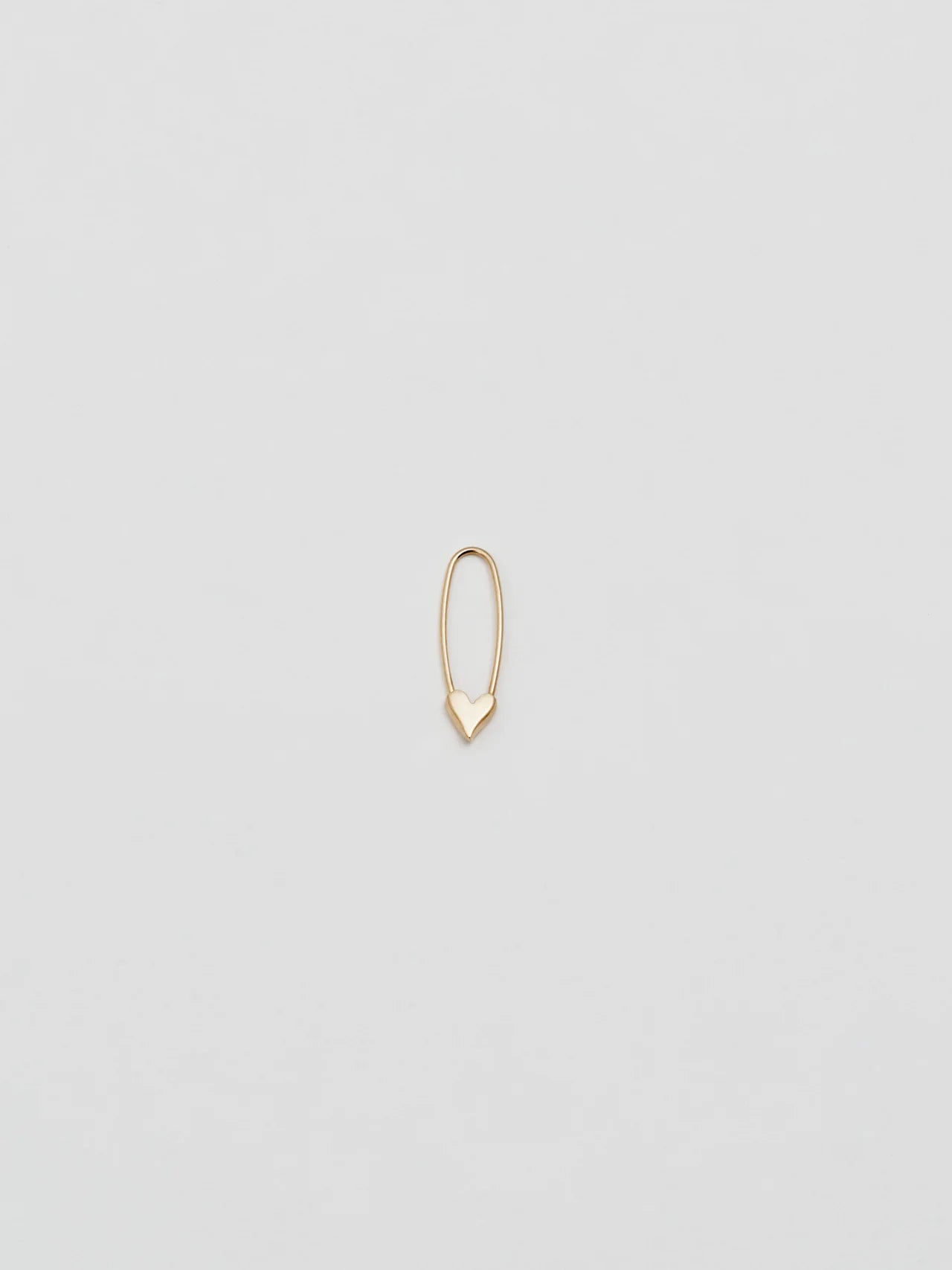 Mini Heart Safety Pin Earring