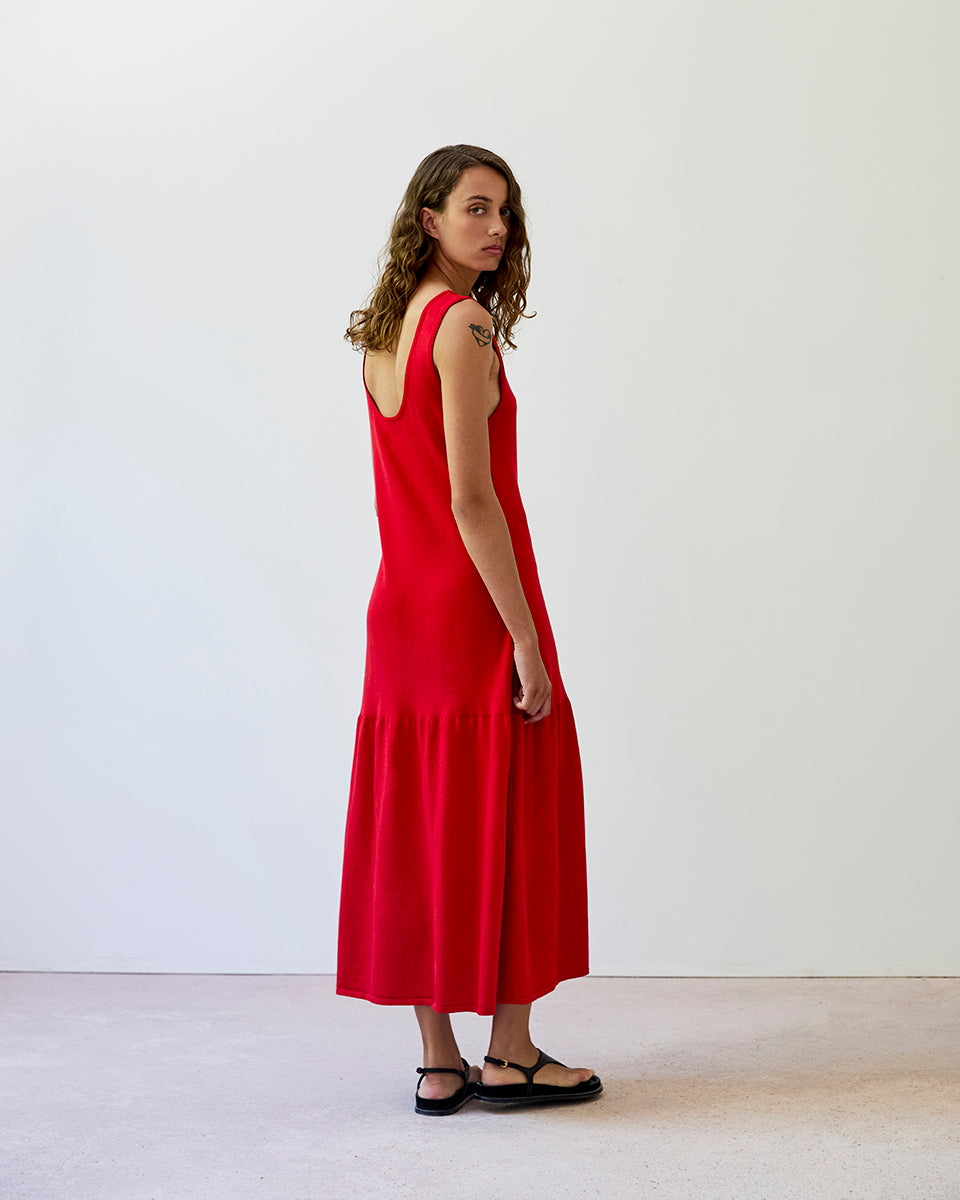 Paloma Dress in Red