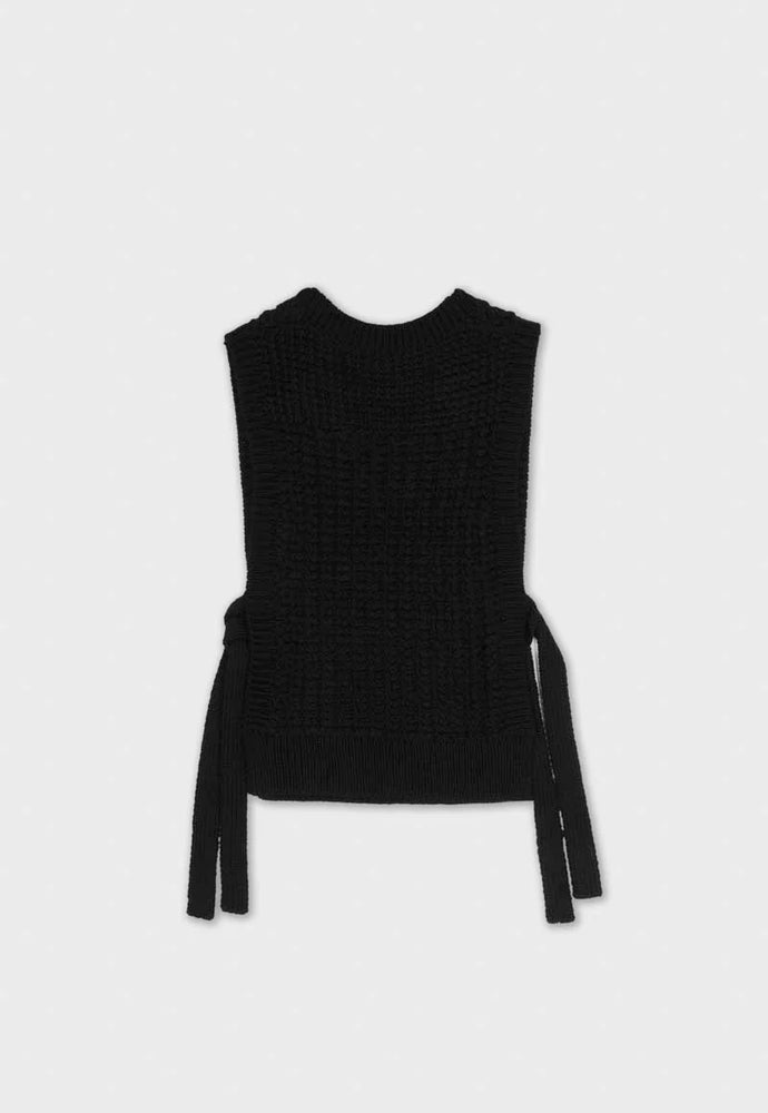 
                      
                        Knit Vest in Black
                      
                    