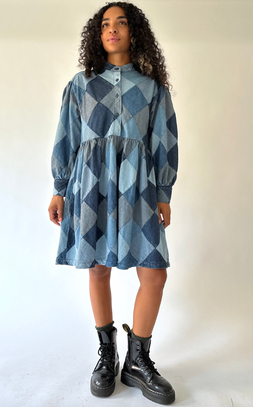 Diamond Patchwork Dress