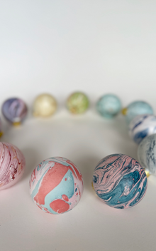  Marbled Bauble Glass Ornament