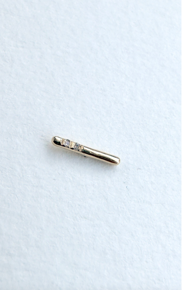 Two Diamond Rod Stud