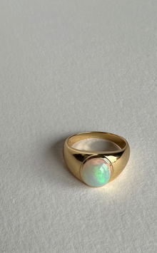  Classic Opal Signet Ring