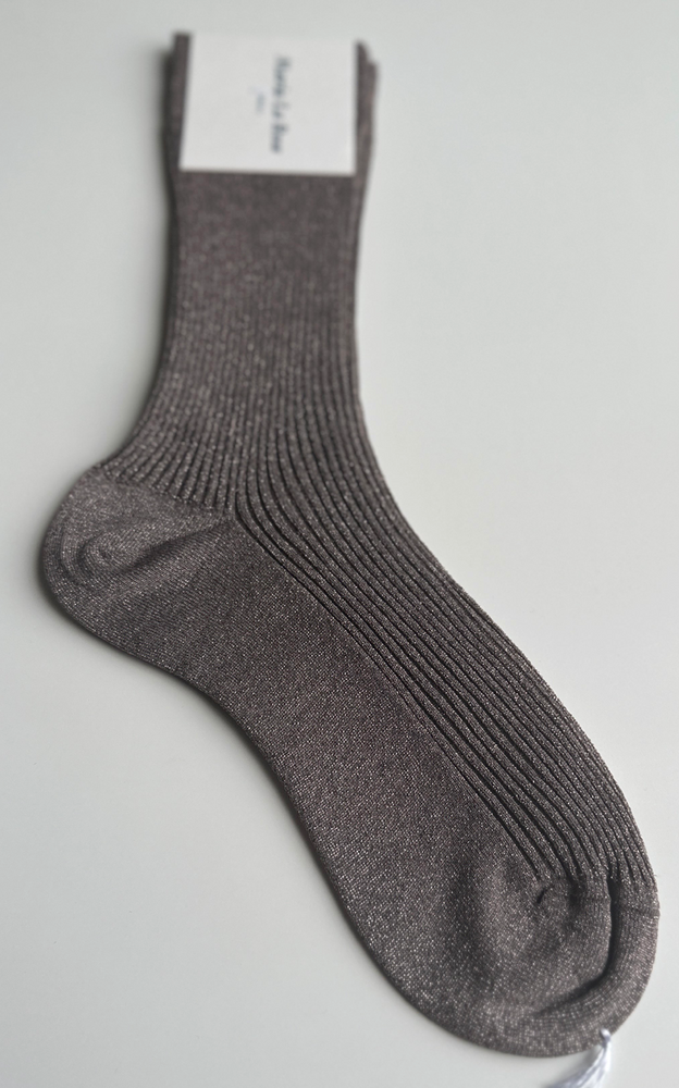 
                      
                        Metallic Ribbed Socks
                      
                    