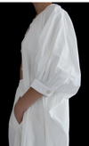 Button Front Kaftan in Off White