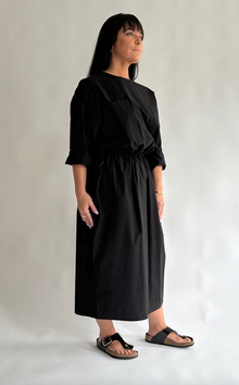  Drawstring Pocket Dress in Black