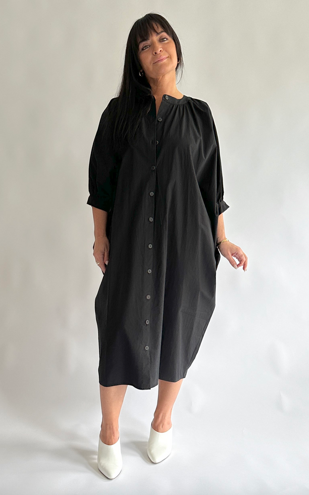 
                      
                        Button Front Kaftan in Black
                      
                    