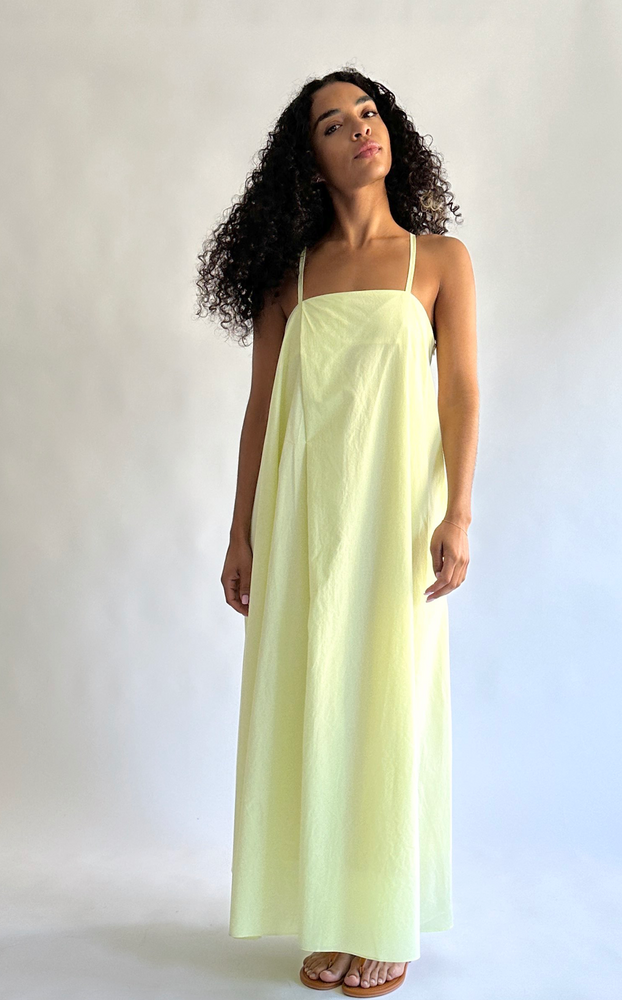 
                      
                        Strappy Dress in Acid Lime
                      
                    