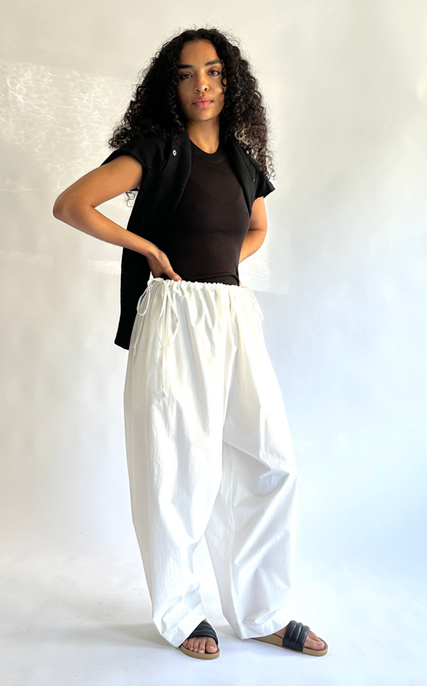 
                      
                        Balloon Pant in Off White
                      
                    