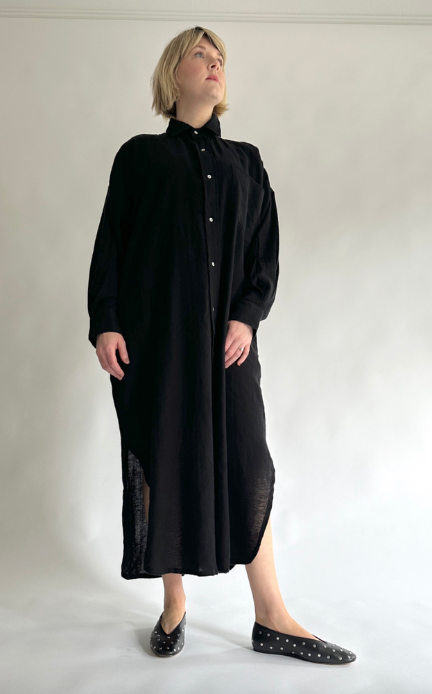 
                      
                        Florence Shirt Dress in Black
                      
                    