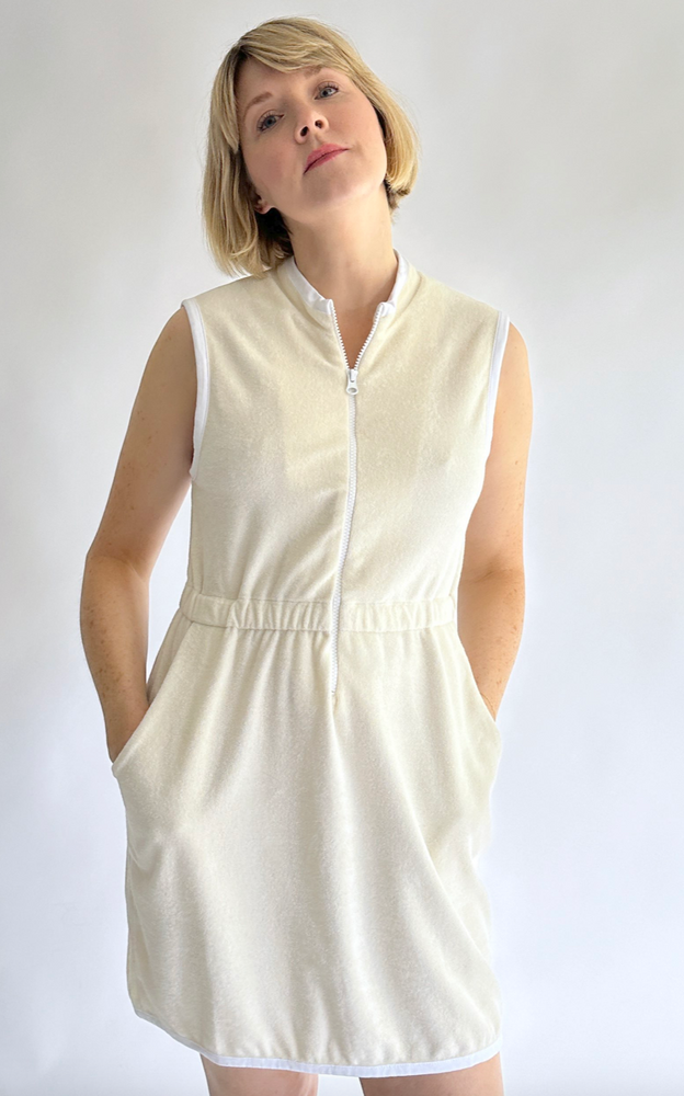 
                      
                        The Terry Dress in Cream
                      
                    