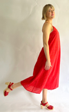 Slip Dress in Red & Pink Check