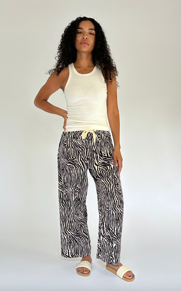 
                      
                        Zebra Printed Pajama Pant
                      
                    