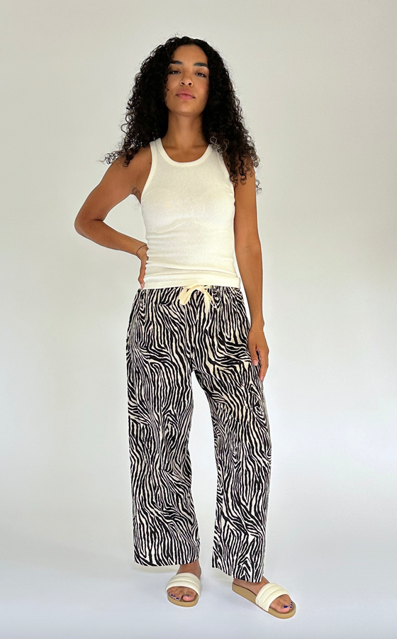 Zebra Printed Pajama Pant