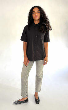  Ali Short Sleeve Button Down in Black