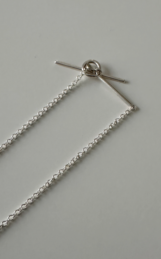 Small Pearl Necklace in Sterling Sliver