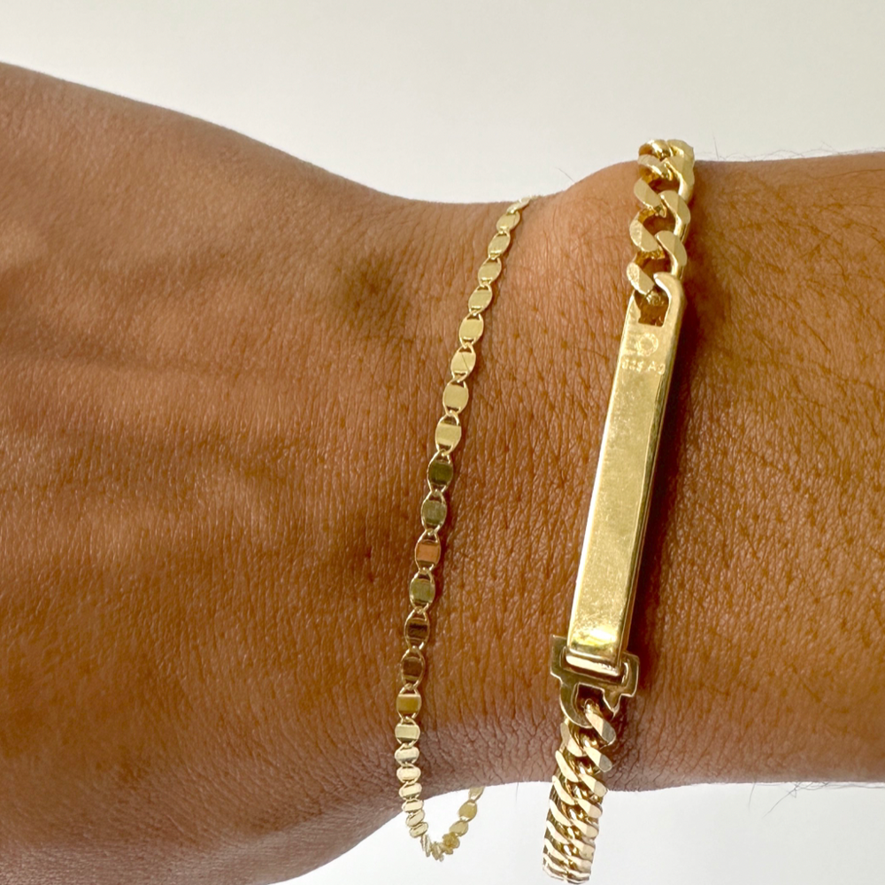 Grand ID Narrow Bracelet in Gold Plated