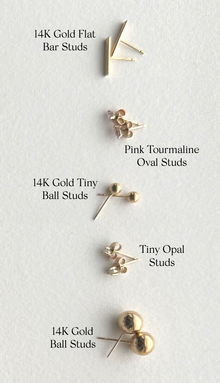  Gold & Gemstone Studs