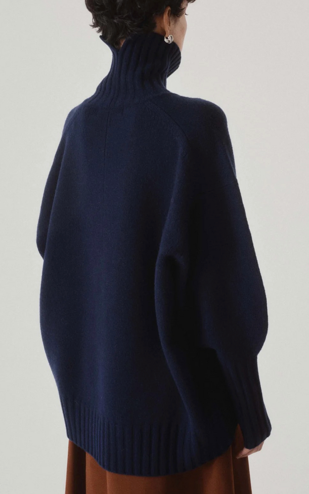 
                      
                        Highcollar Sweater in Indigo
                      
                    