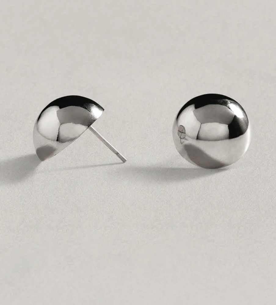 
                  
                    Small Hemisphere Earrings in Sterling Silver
                  
                