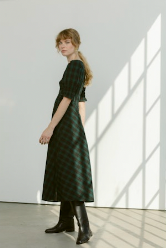 
                      
                        Austen Dress in Ivy Plaid
                      
                    