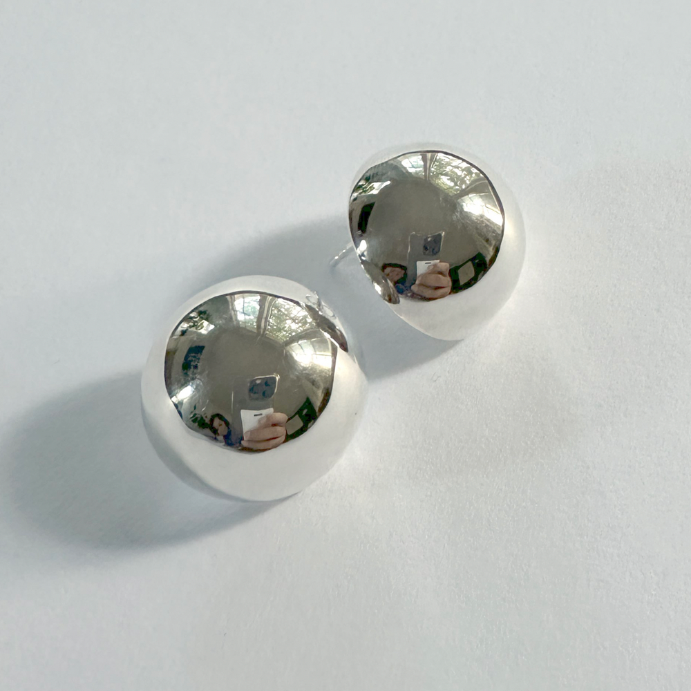 
                  
                    Small Hemisphere Earrings in Sterling Silver
                  
                