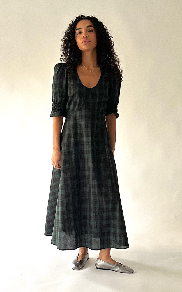 
                  
                    Austen Dress in Ivy Plaid
                  
                