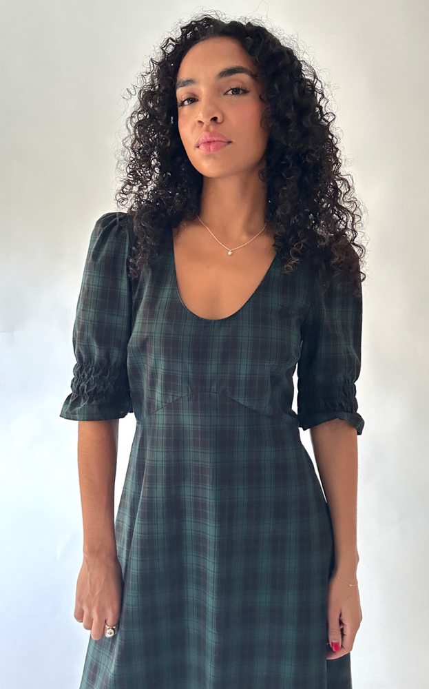 
                  
                    Austen Dress in Ivy Plaid
                  
                