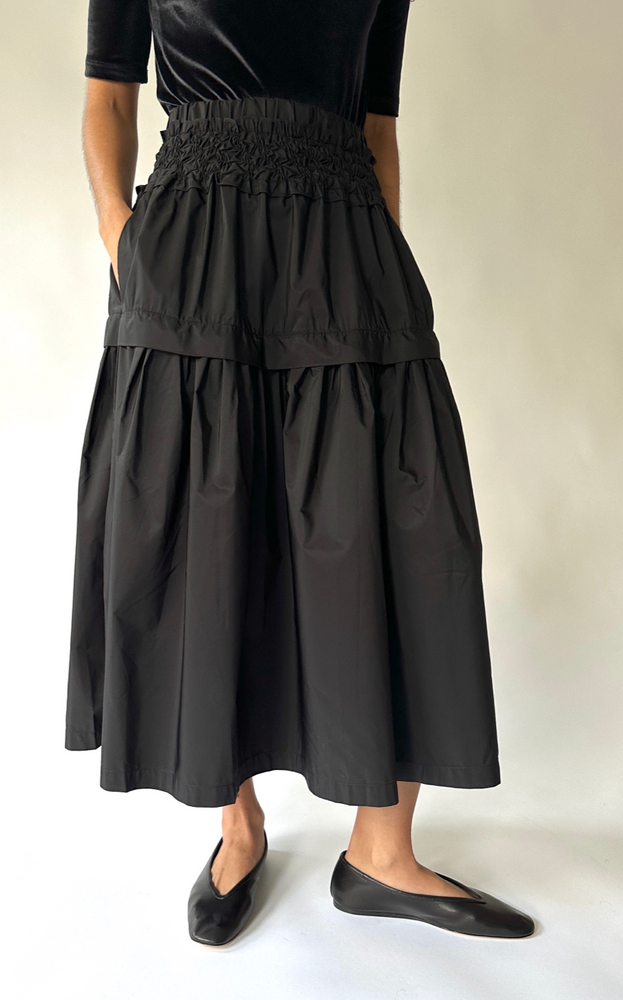 Belen Taffeta Skirt in Black