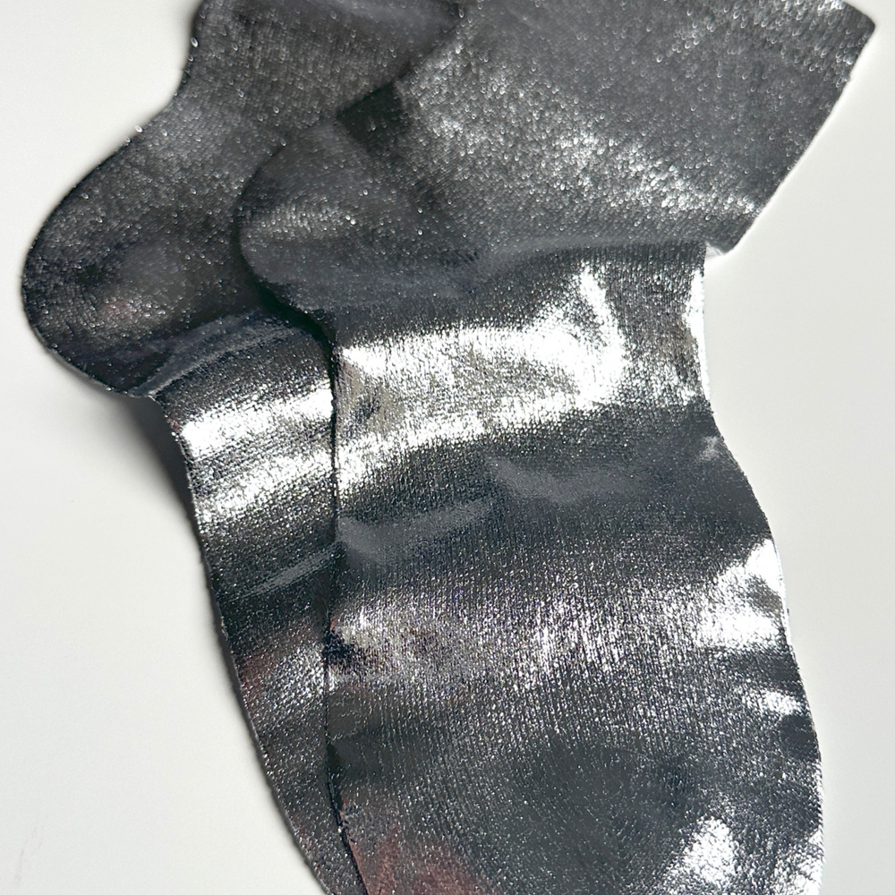 Laminated One Sock in Silver