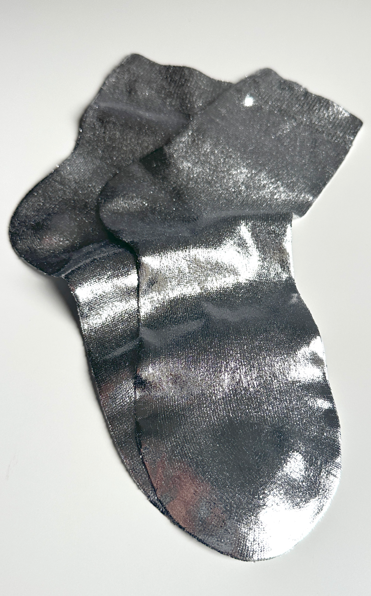 Laminated One Sock in Silver