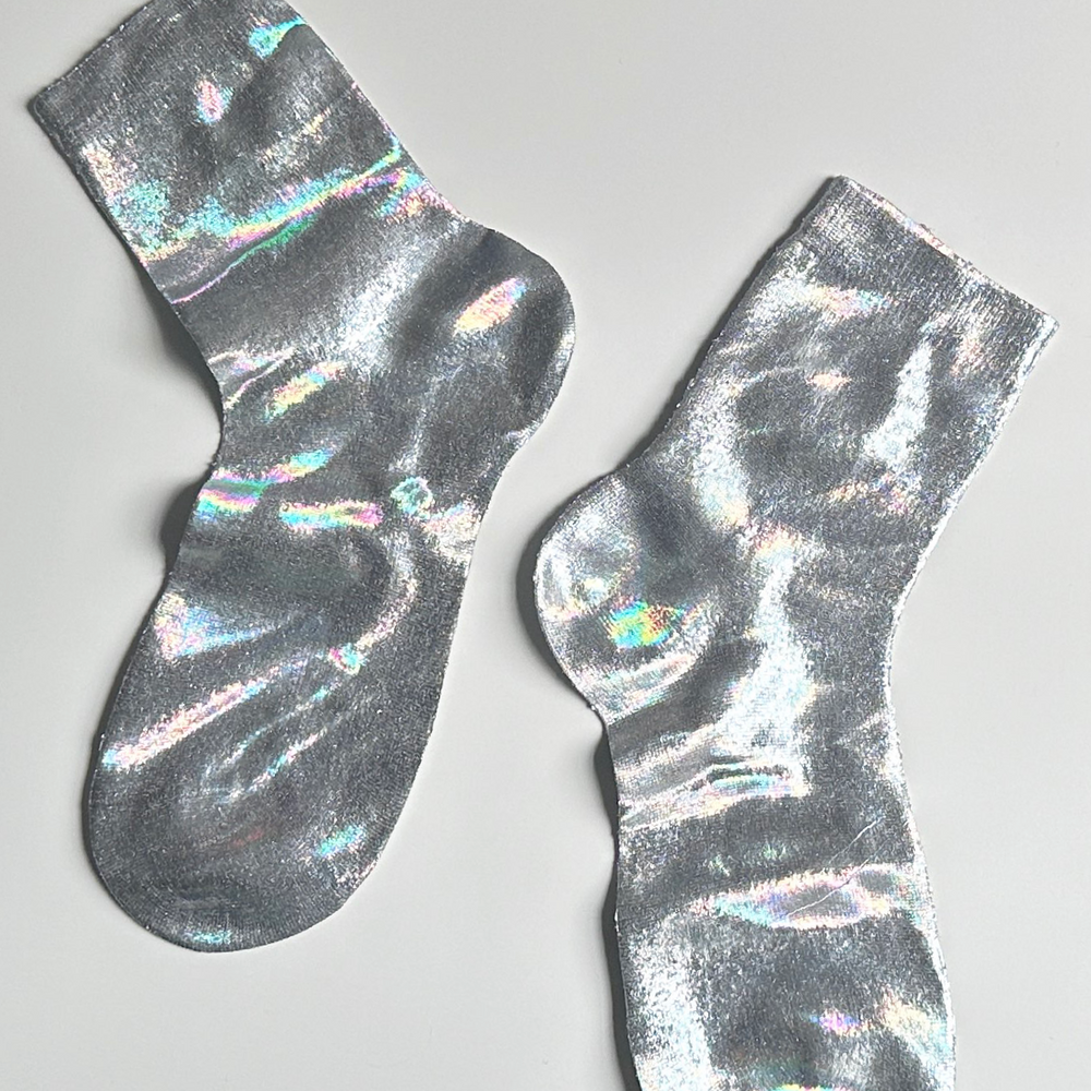 Laminated One Sock in Holograph