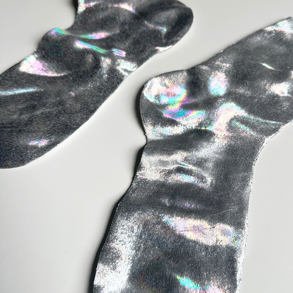 Laminated One Sock in Holograph