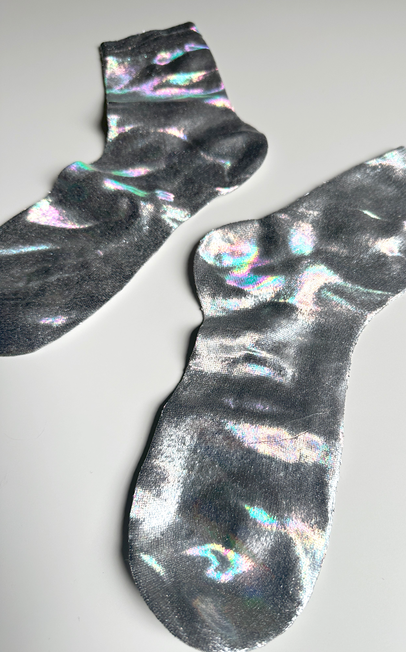 Laminated One Sock in Holograph