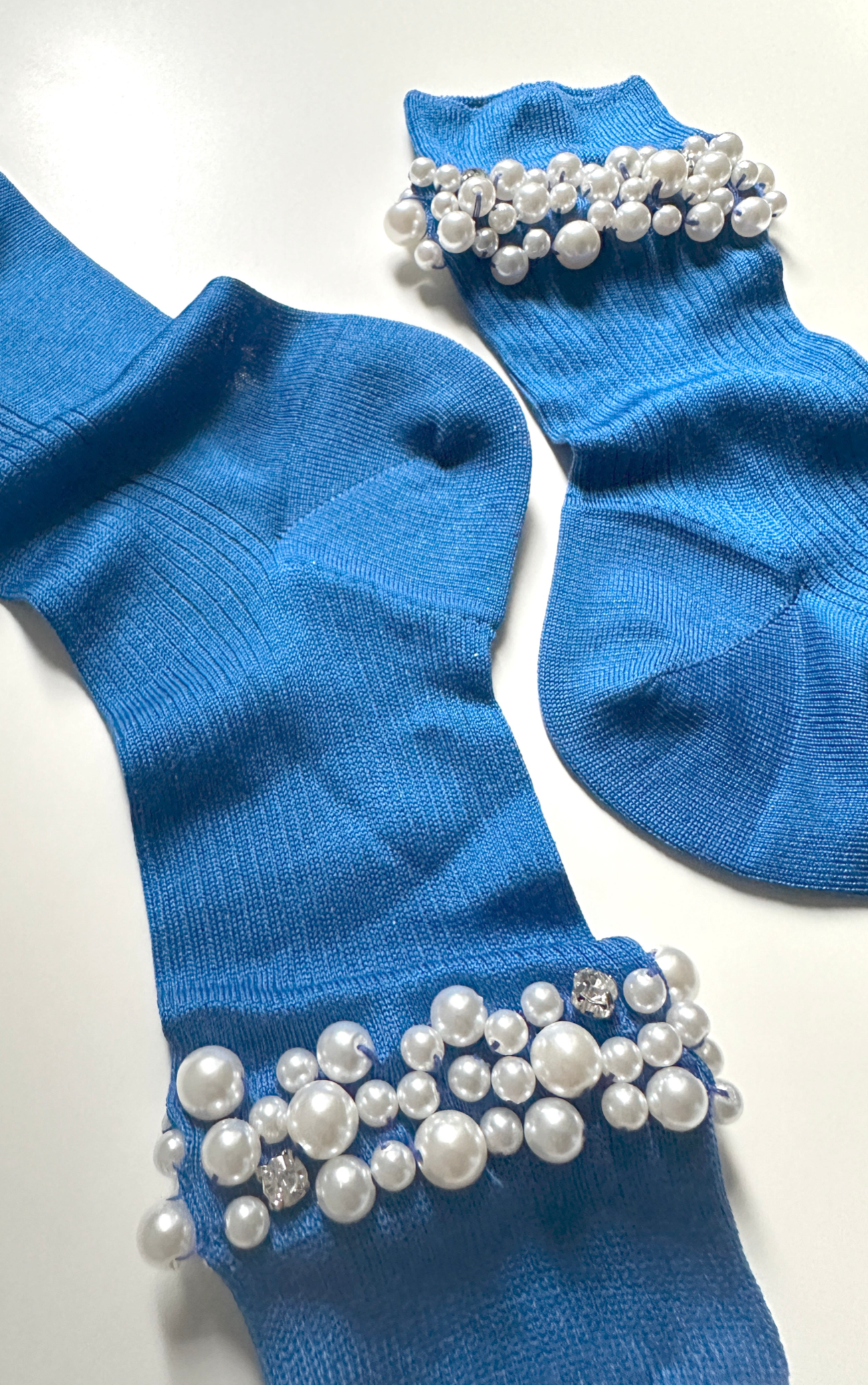 Pearl Socks in Cobalt