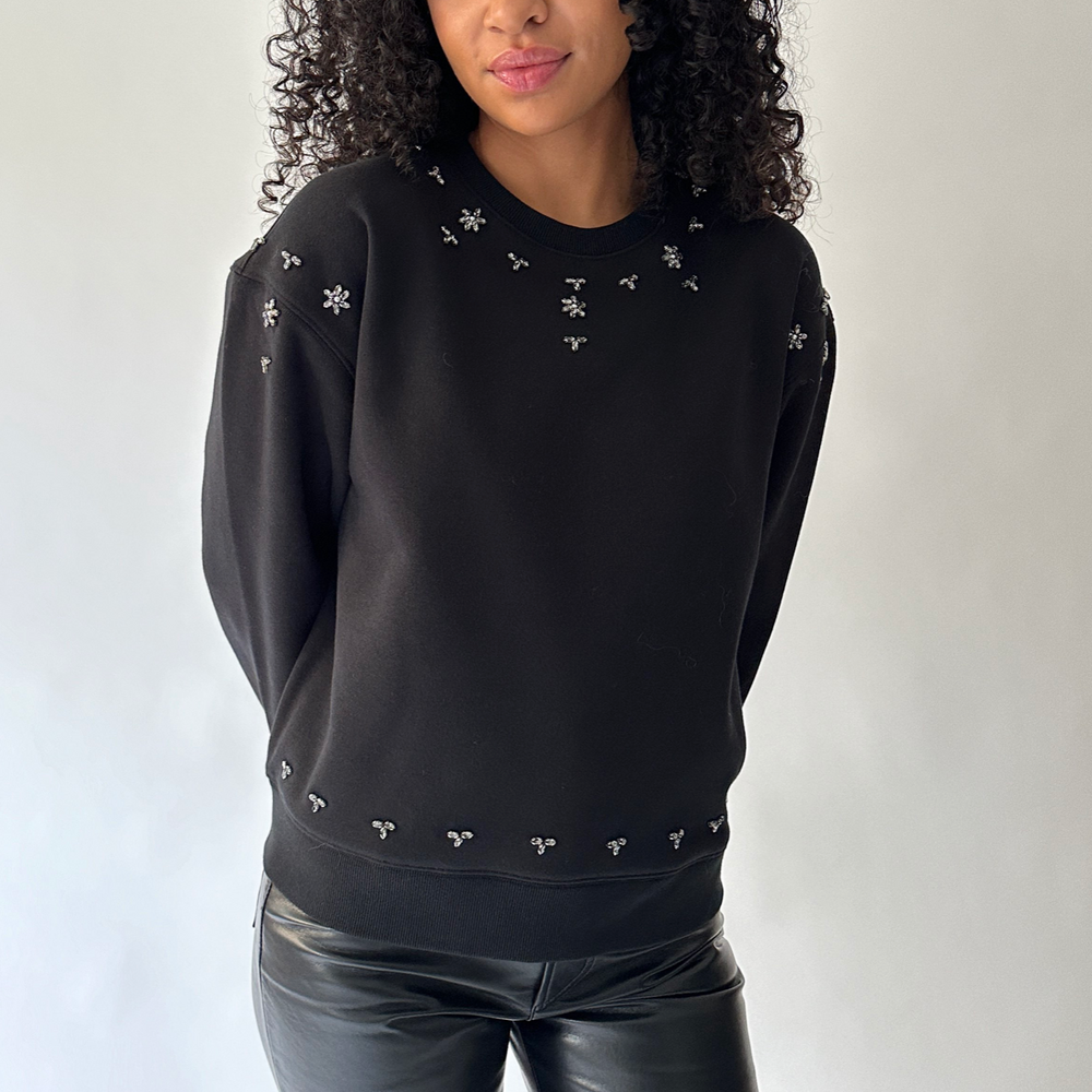 
                  
                    Caryl Beaded Sweatshirt in Black
                  
                