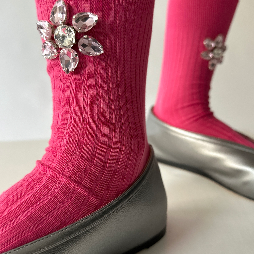 Big Bling Sock in Fucshia