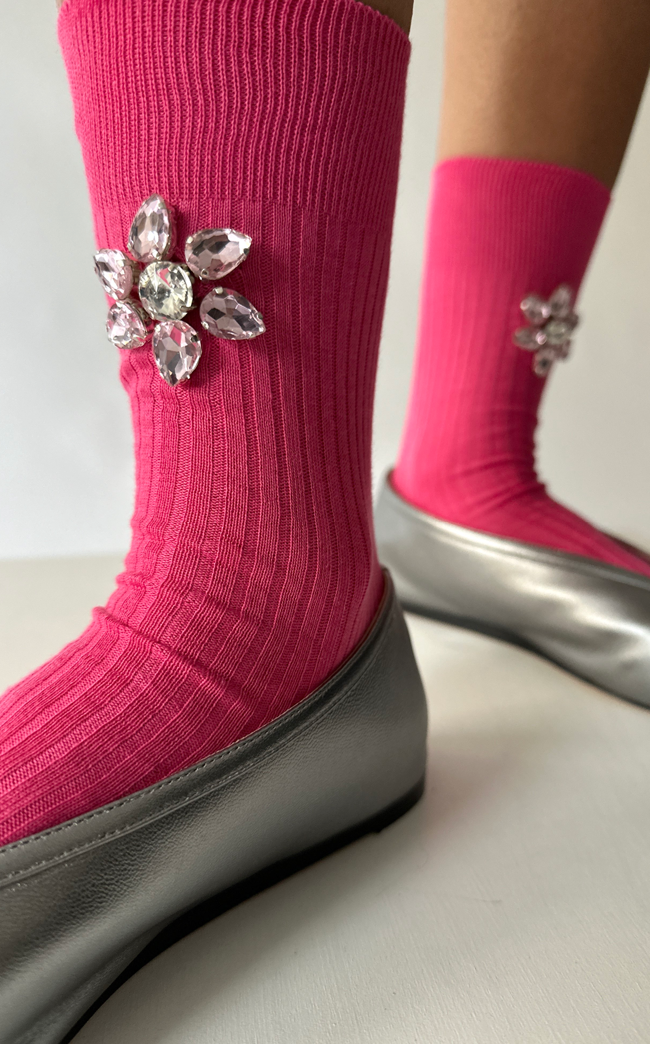 Big Bling Sock in Fucshia