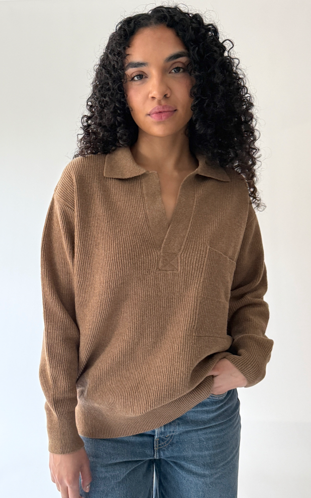 Rugby Sweater in Camel