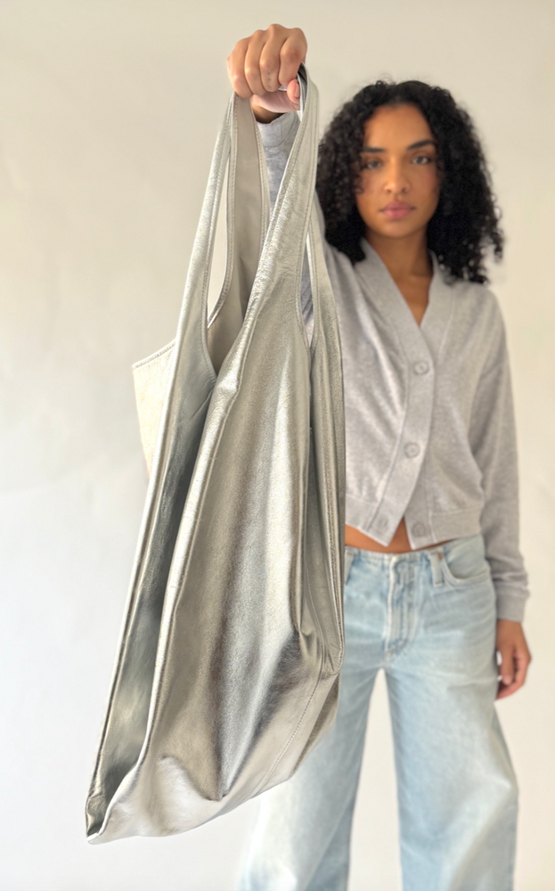 
                  
                    XL Oversize Shopper in Silver
                  
                